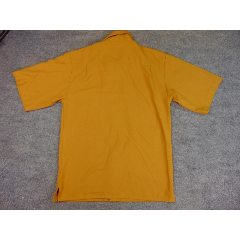 Smokey Joe's Shirt‎ Mens Large Orange Button Up Camp Collar Vintage 90s Boxy - Picture 3 of 8